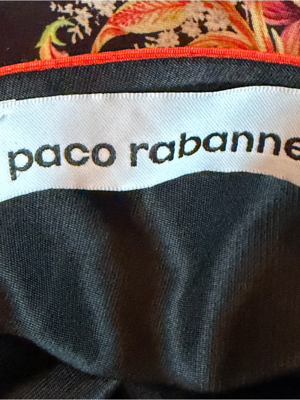 Paco Rabanne Women’s Frieze Fringe Dress Size 38 FR/6 US Black Red Boho Luxury - Picture 7 of 16